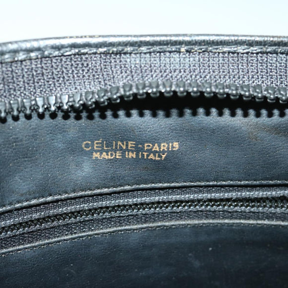 CELINE C Macadam Canvas Clutch Bag Black Auth ac2823