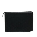 CELINE C Macadam Canvas Clutch Bag Black Auth ac2823-2