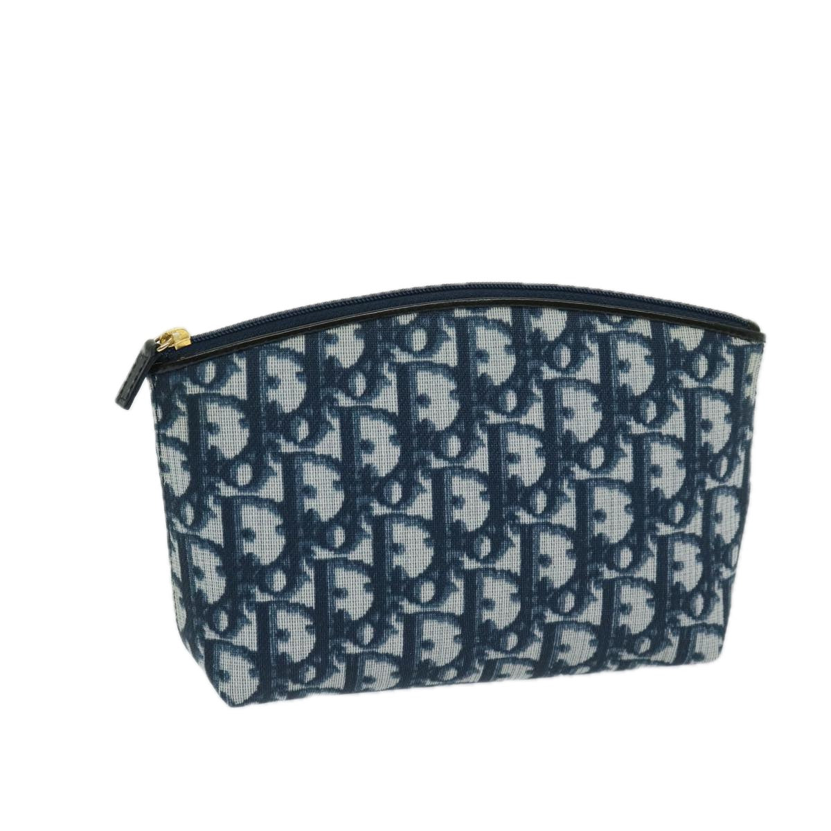 Christian Dior Trotter Canvas Pouch PVC Navy Auth ac2825