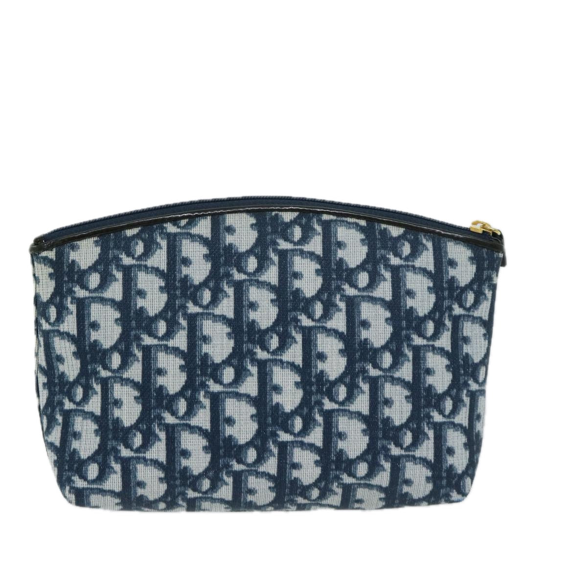 Christian Dior Trotter Canvas Pouch PVC Navy Auth ac2825 - 0