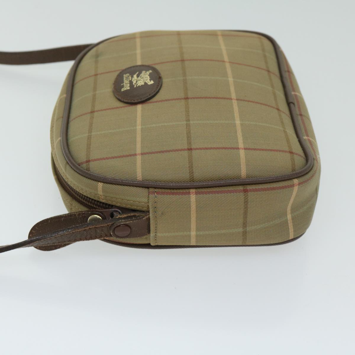Burberrys Nova Check Shoulder Bag Canvas Beige Auth ac2837