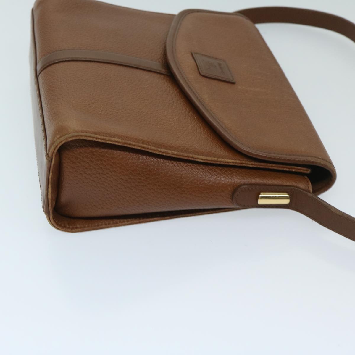 Burberrys Shoulder Bag Leather Brown Auth ac2838