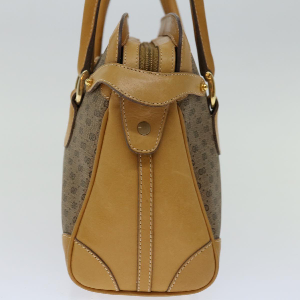 GUCCI Micro GG Supreme Hand Bag PVC Leather Beige 000 106 1325 Auth ac2840