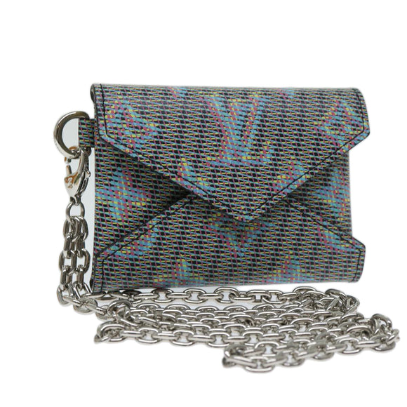LOUIS VUITTON Monogram LV Pop Kirigami Necklace Blue N60278 LV Auth ac2845