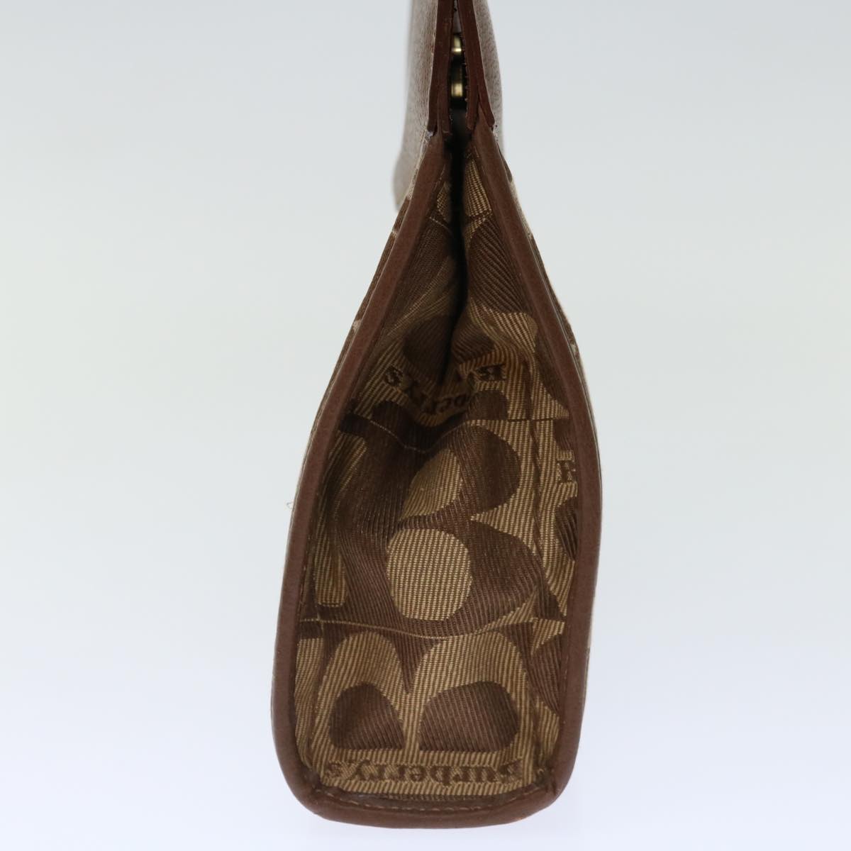 Burberrys Hand Bag Canvas Beige Brown Auth ac2851