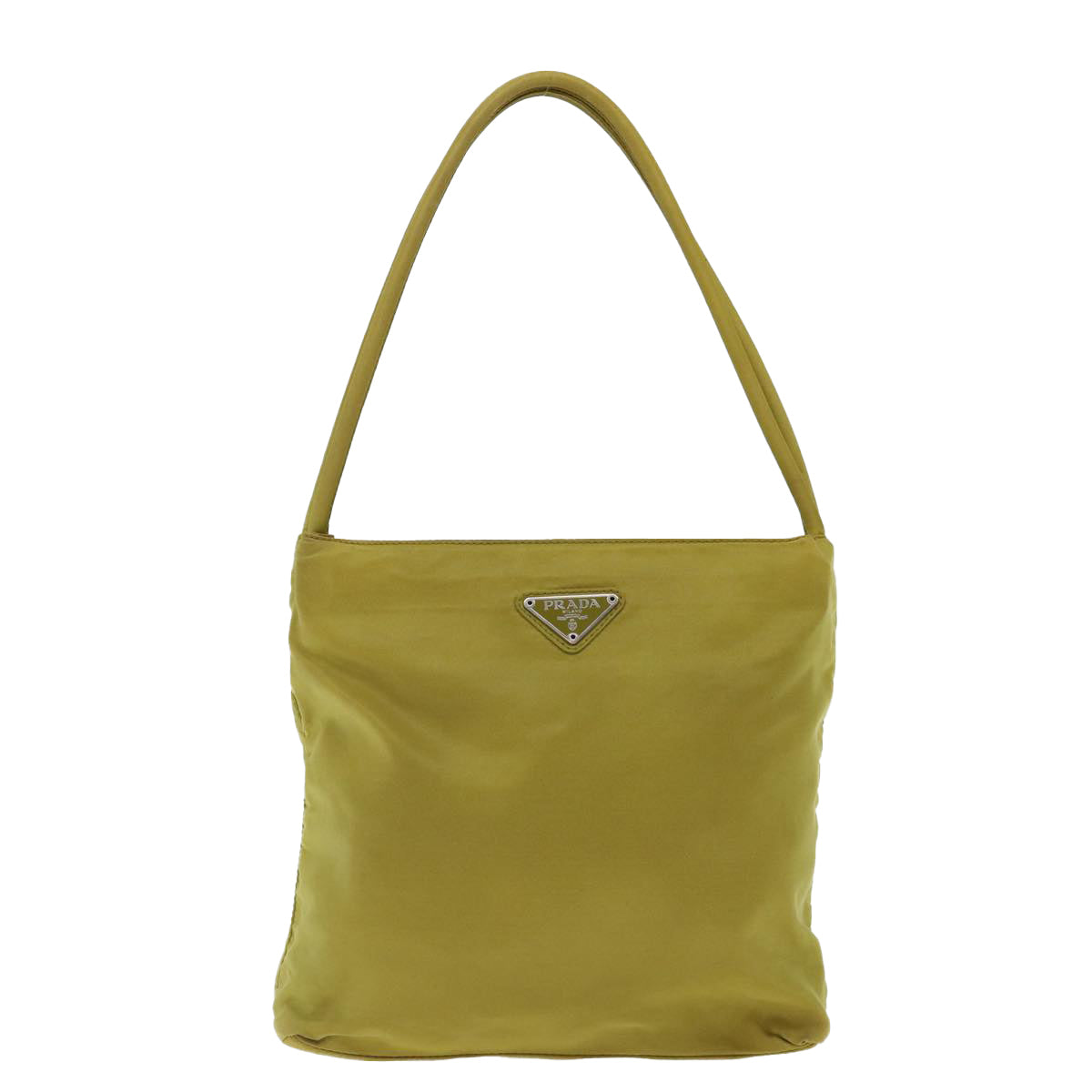 PRADA Shoulder Bag Nylon Yellow Auth ac2862 - 0