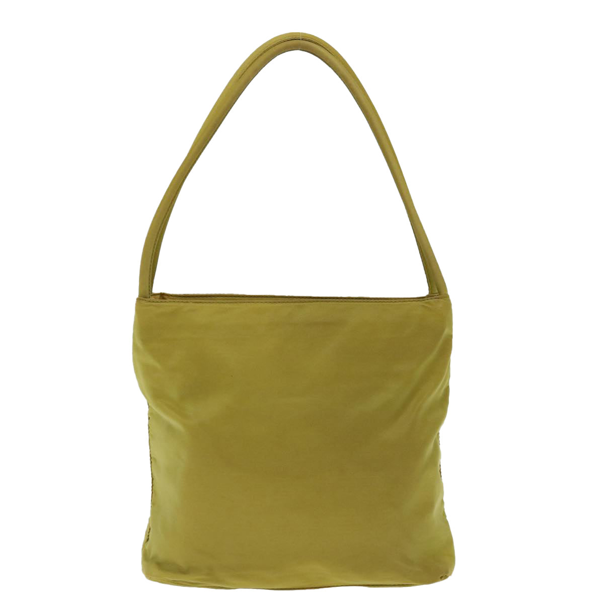 PRADA Shoulder Bag Nylon Yellow Auth ac2862