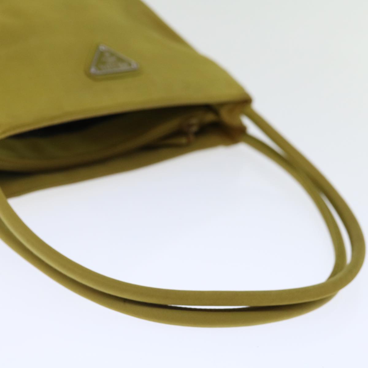 PRADA Shoulder Bag Nylon Yellow Auth ac2862