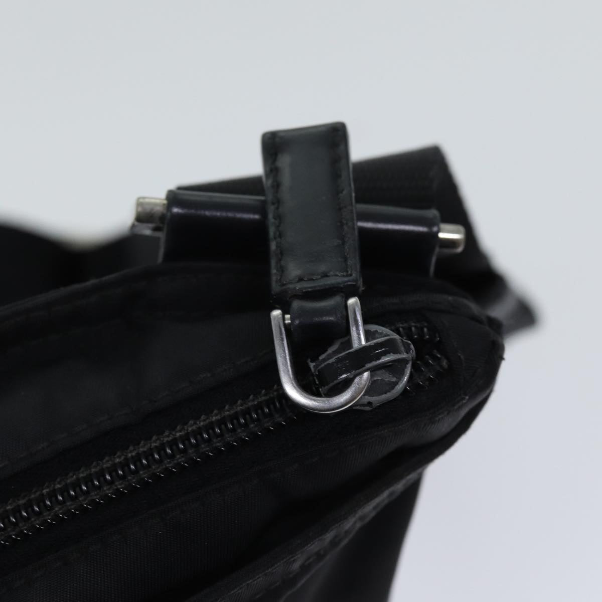 PRADA Shoulder Bag Nylon Black Auth ac2865