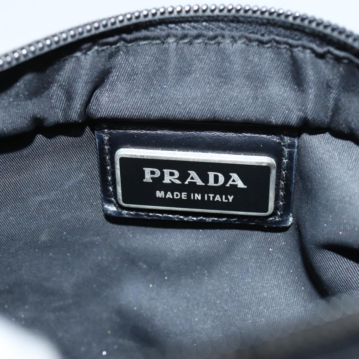 PRADA Shoulder Bag Nylon Black Auth ac2865