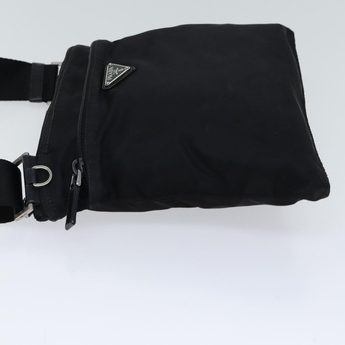 PRADA Shoulder Bag Nylon Black Auth ac2865