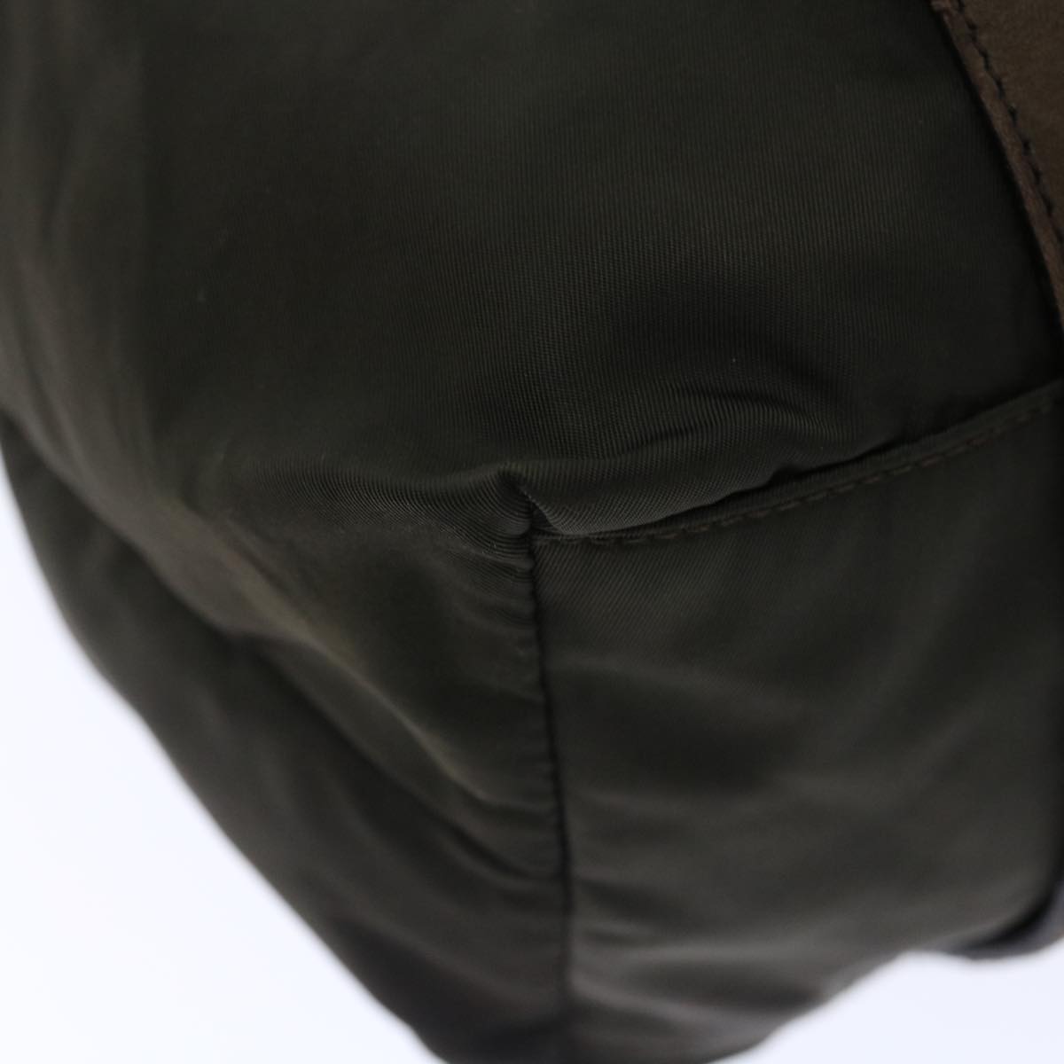 PRADA Shoulder Bag Nylon Khaki Auth ac2867