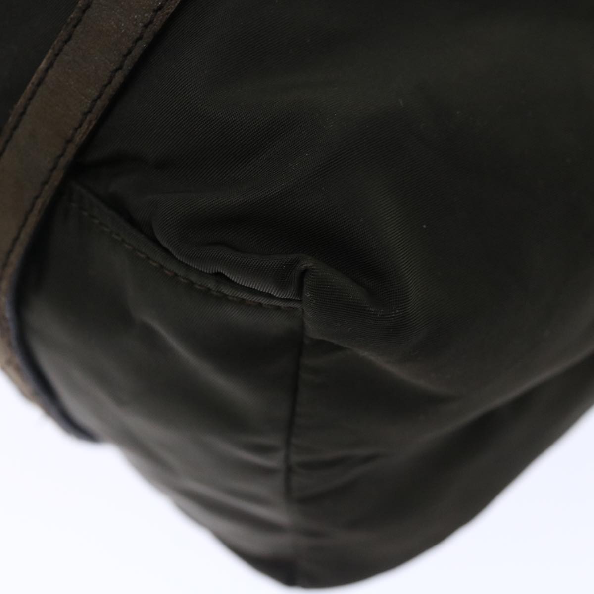 PRADA Shoulder Bag Nylon Khaki Auth ac2867