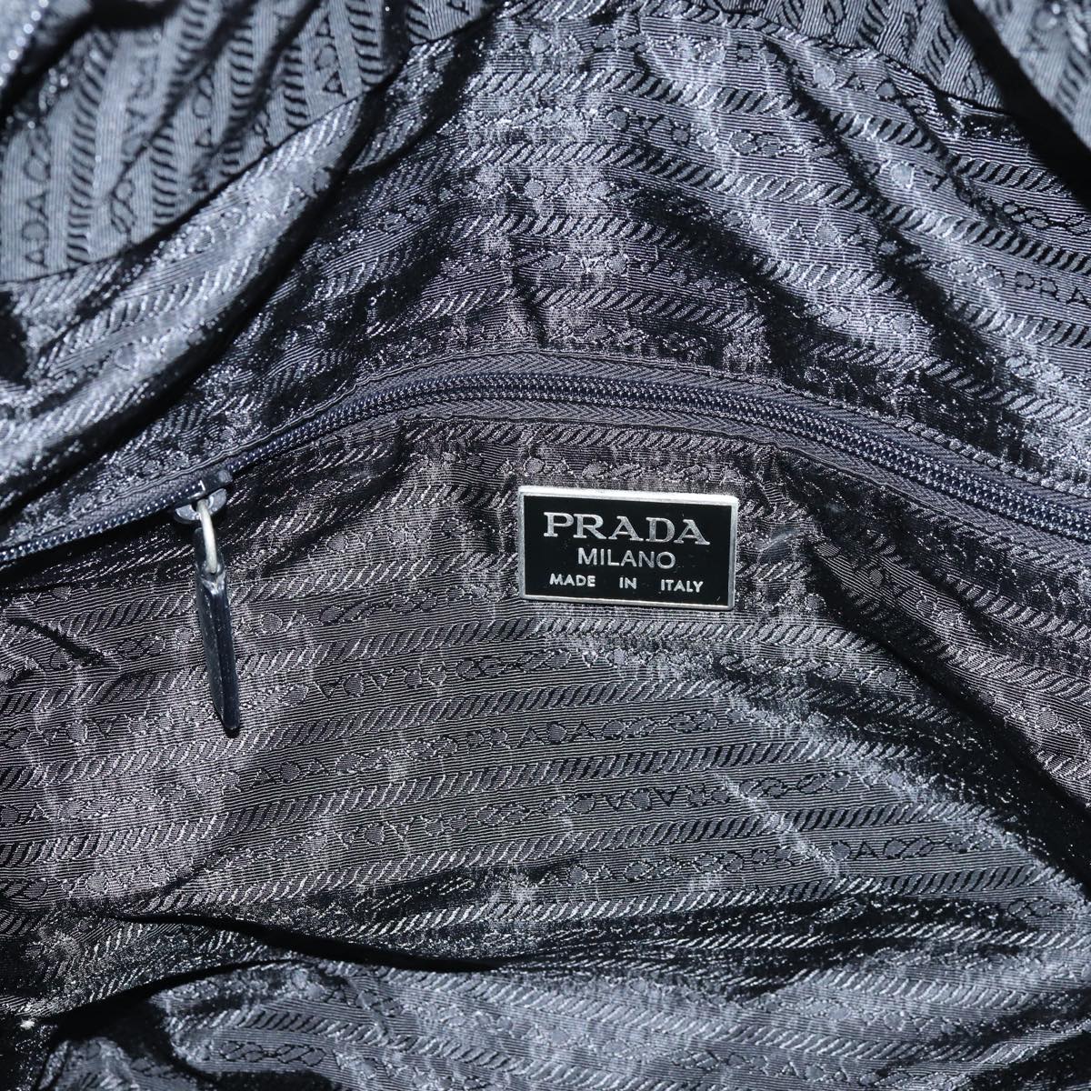 PRADA Boston Bag Nylon 2way Black Auth ac2868