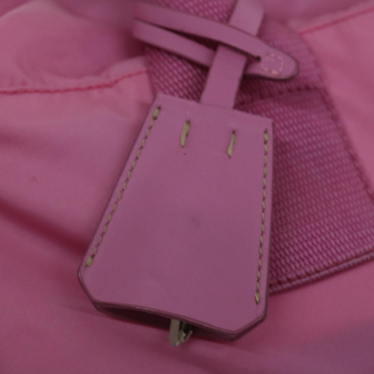 PRADA Boston Bag Nylon Pink Auth ac2870