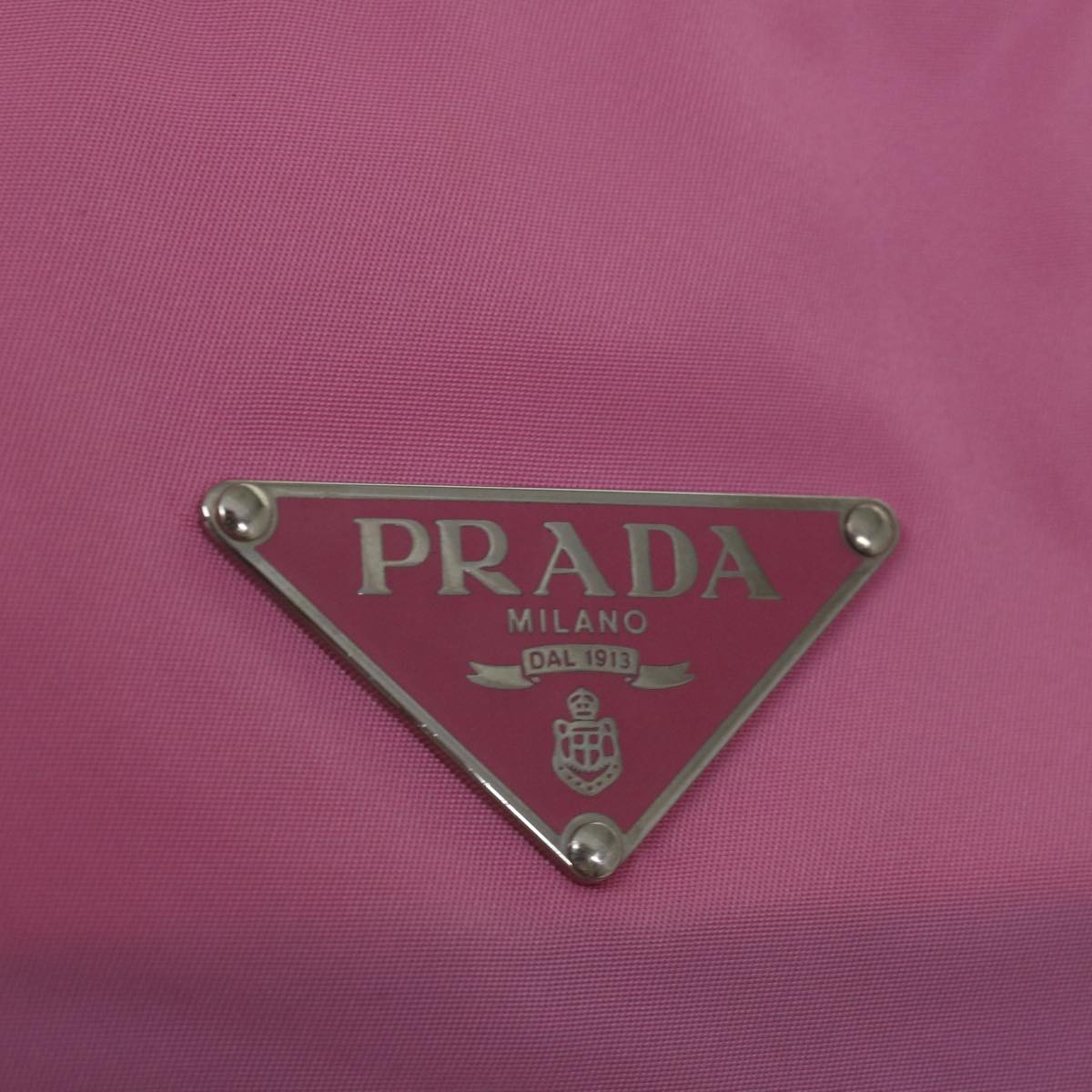 PRADA Boston Bag Nylon Pink Auth ac2870