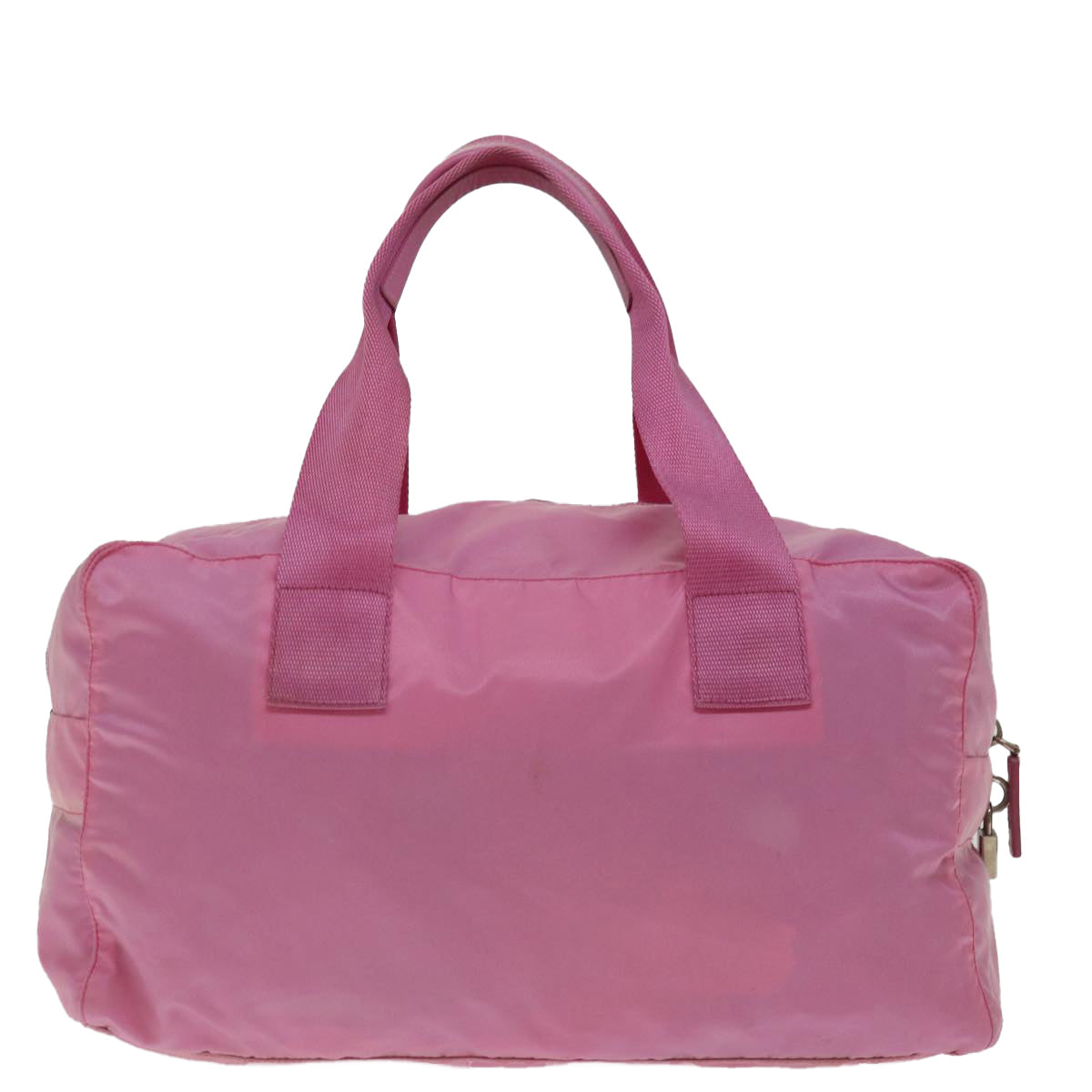 PRADA Boston Bag Nylon Pink Auth ac2870