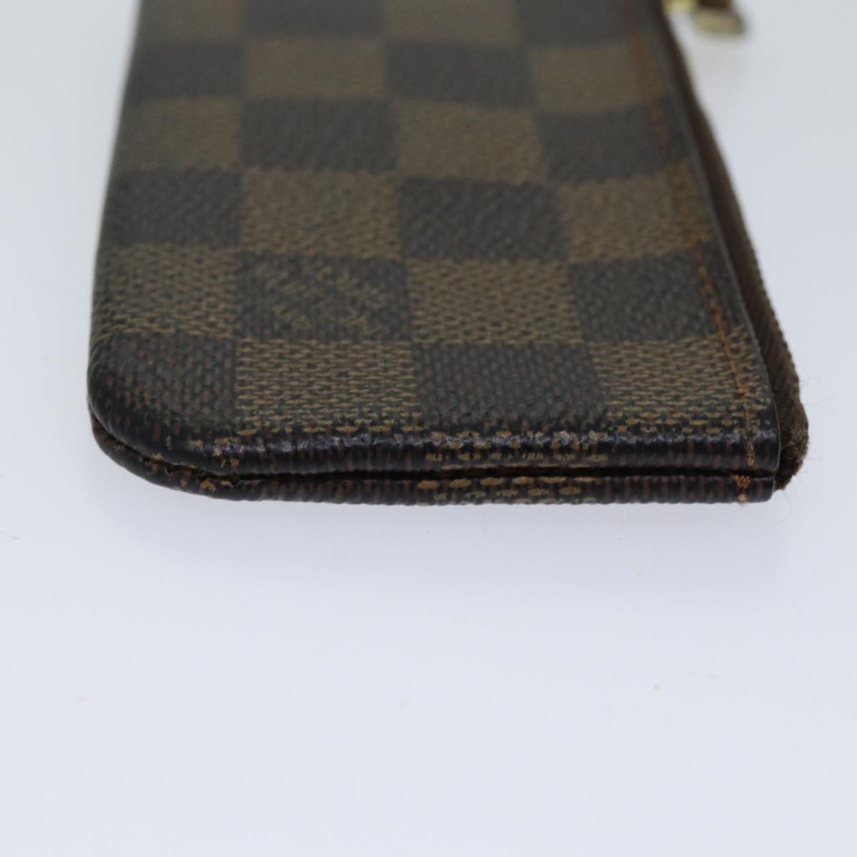 LOUIS VUITTON Damier Ebene Pochette Cles Coin Purse N62658 LV Auth ac2879