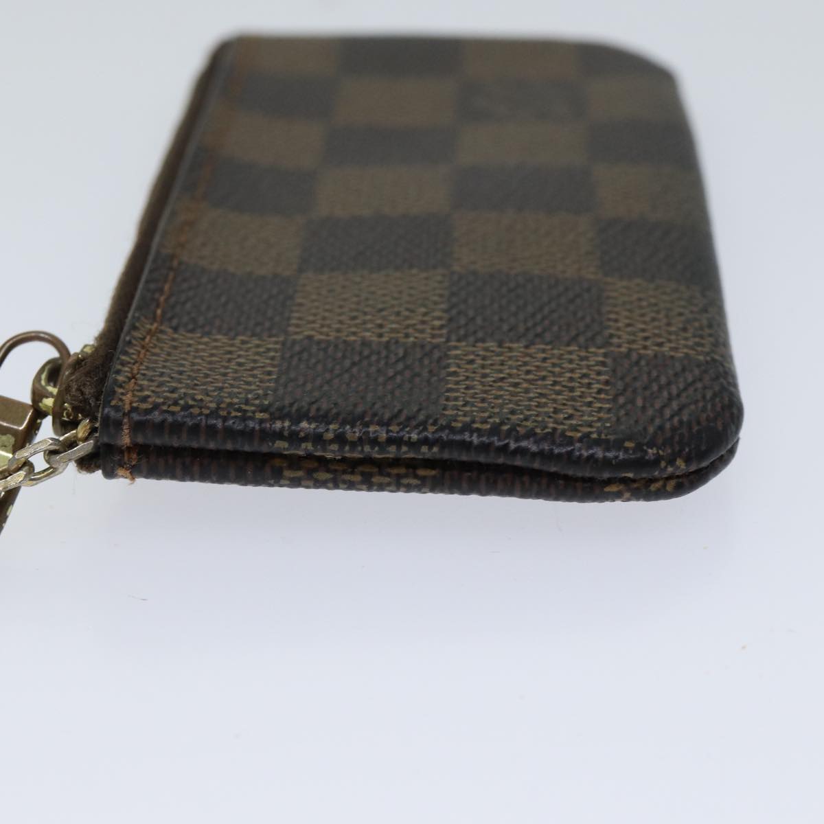 LOUIS VUITTON Damier Ebene Pochette Cles Coin Purse N62658 LV Auth ac2879