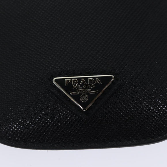 PRADA Safiano leather iPhone Case Black 2ARD62 Auth ac2881