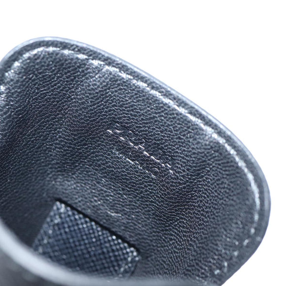 PRADA Safiano leather iPhone Case Black 2ARD62 Auth ac2881