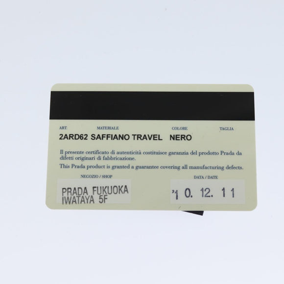 PRADA Safiano leather iPhone Case Black 2ARD62 Auth ac2881