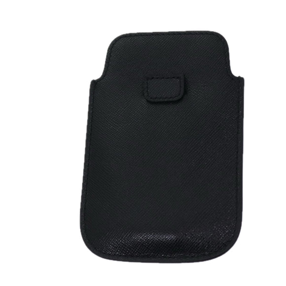 PRADA Safiano leather iPhone Case Black 2ARD62 Auth ac2881