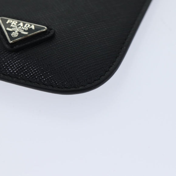 PRADA Safiano leather iPhone Case Black 2ARD62 Auth ac2881