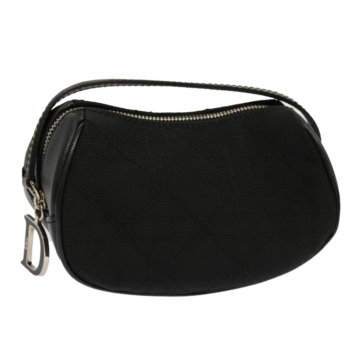 Christian Dior Canage Pouch Nylon Black Auth ac2883