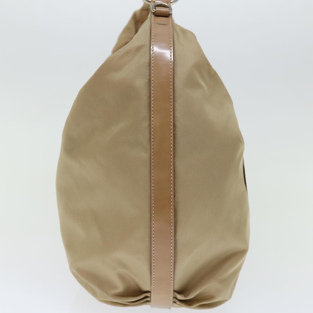 PRADA Shoulder Bag Nylon Beige Auth ac2885