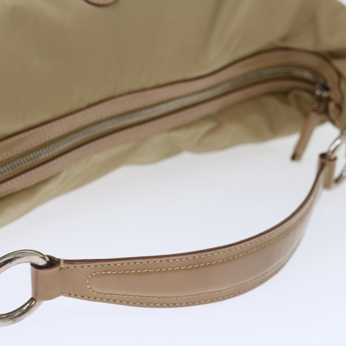 PRADA Shoulder Bag Nylon Beige Auth ac2885