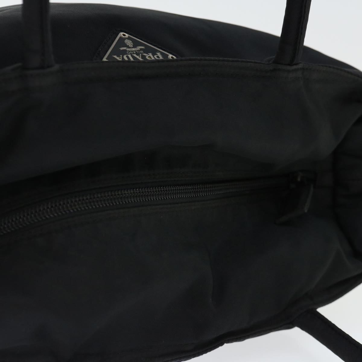 PRADA Hand Bag Nylon Black Auth ac2886