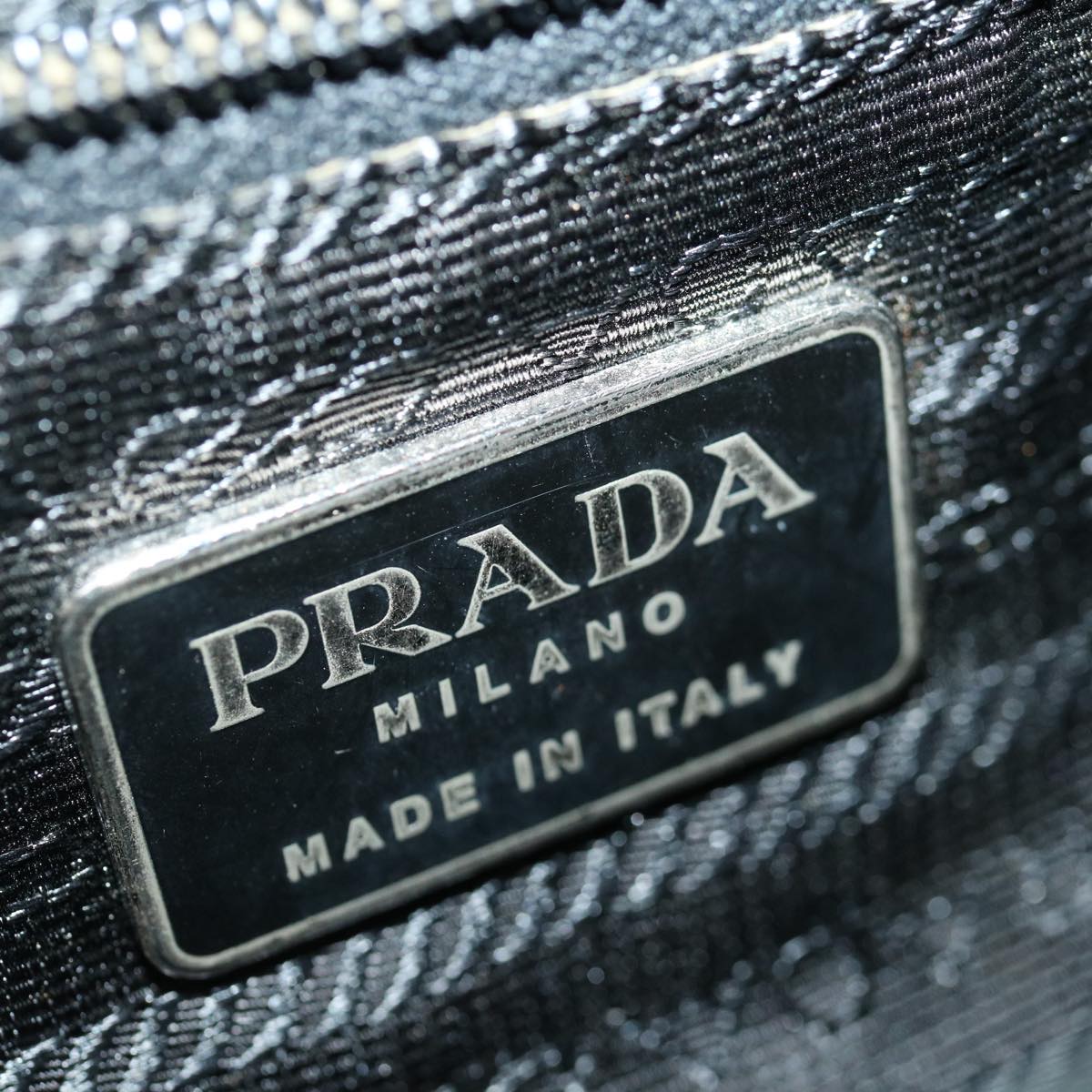 PRADA Shoulder Bag Nylon Black Auth ac2887