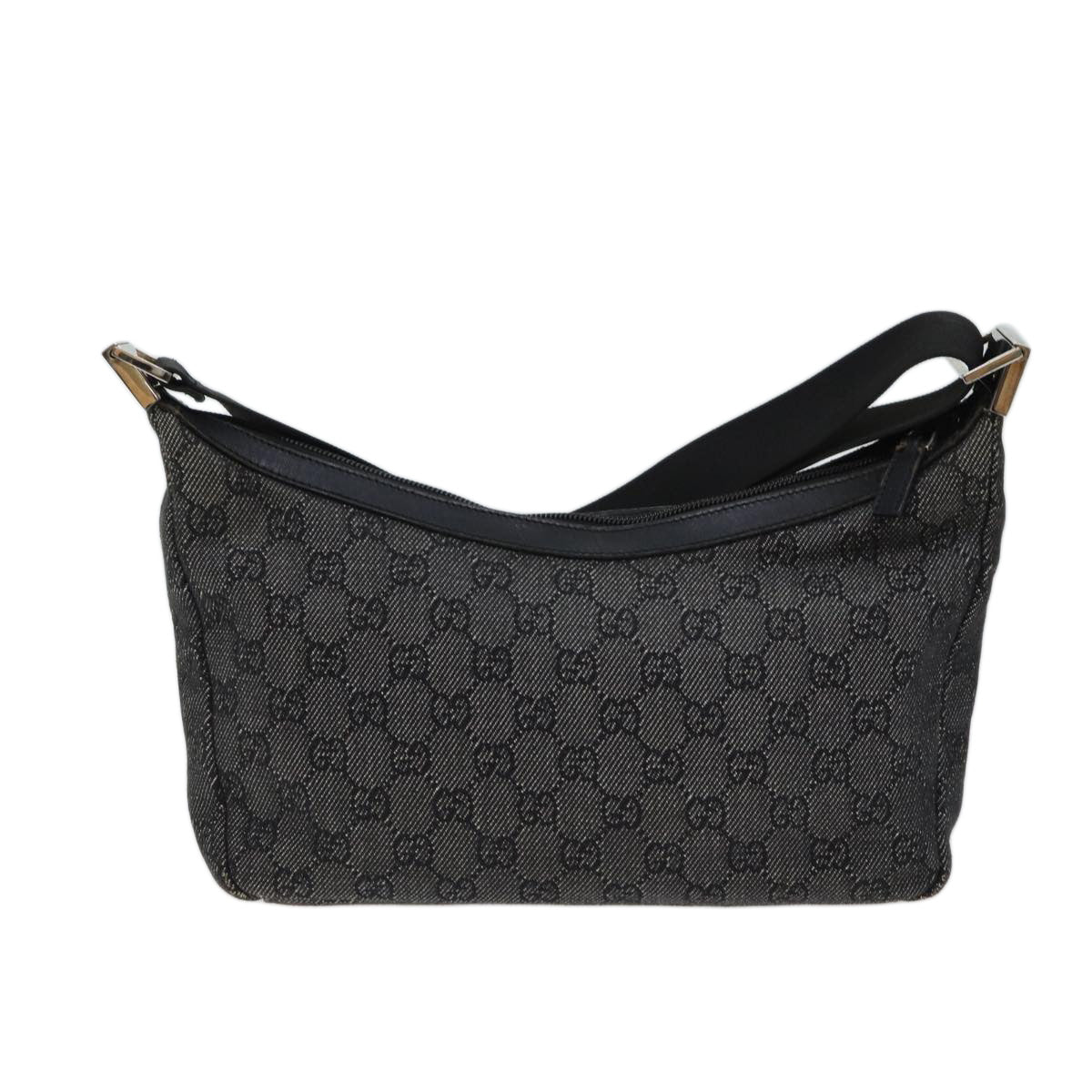 GUCCI GG Canvas Shoulder Bag Black Auth ac2892