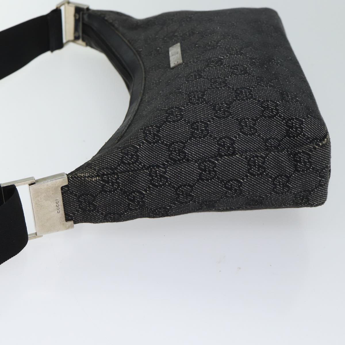 GUCCI GG Canvas Shoulder Bag Black Auth ac2892