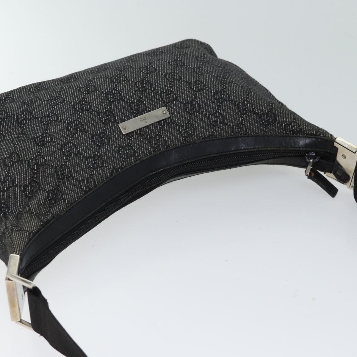 GUCCI GG Canvas Shoulder Bag Black Auth ac2892