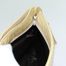 BALLY Quilted Chain Shoulder Bag Leather Beige Auth ac2905-20