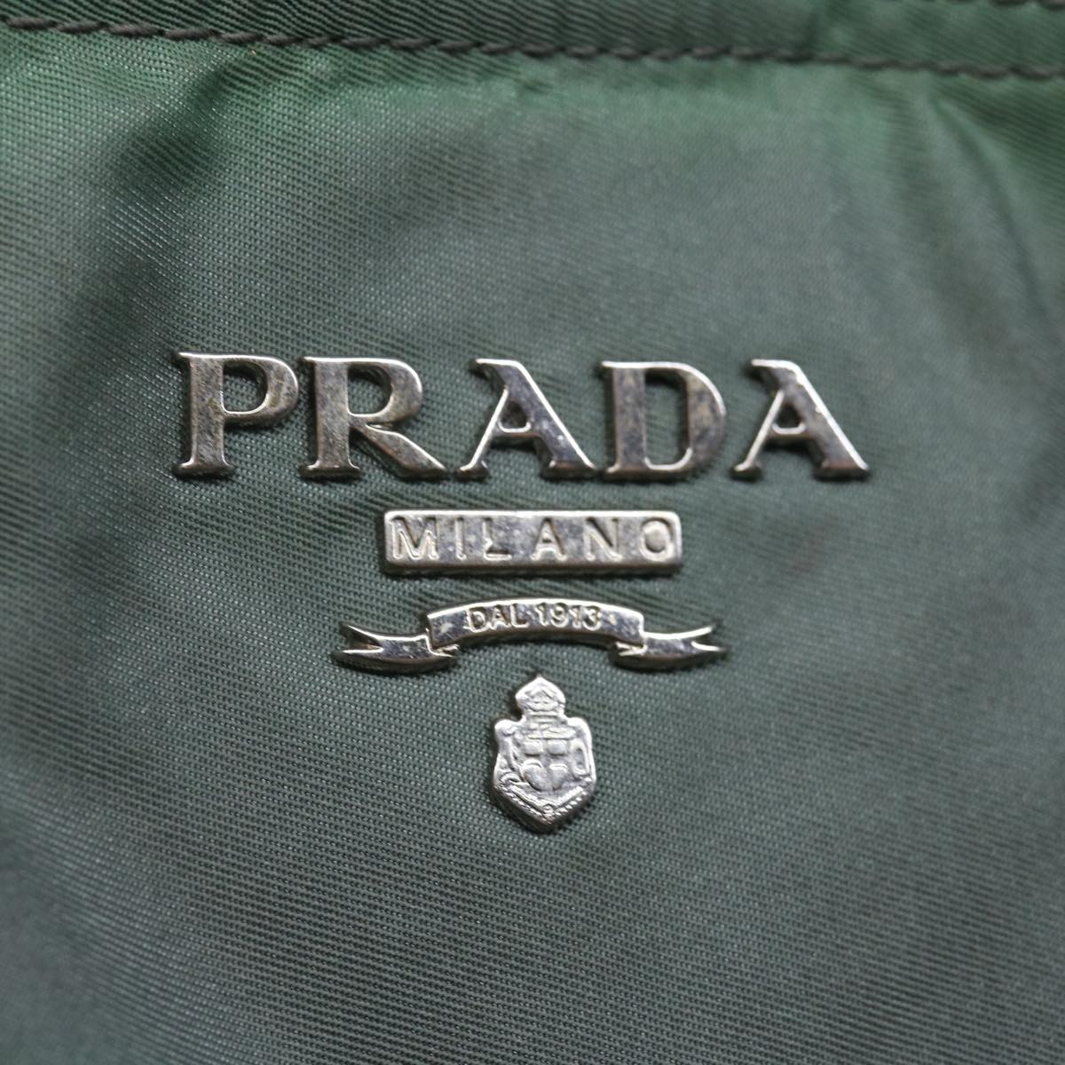 PRADA Tote Bag Nylon Khaki Auth ac2934