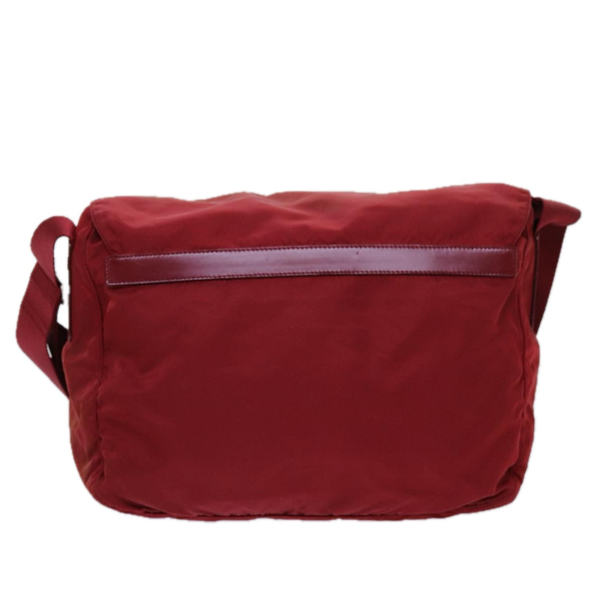 PRADA Shoulder Bag Nylon Red Auth ac2935 - 0