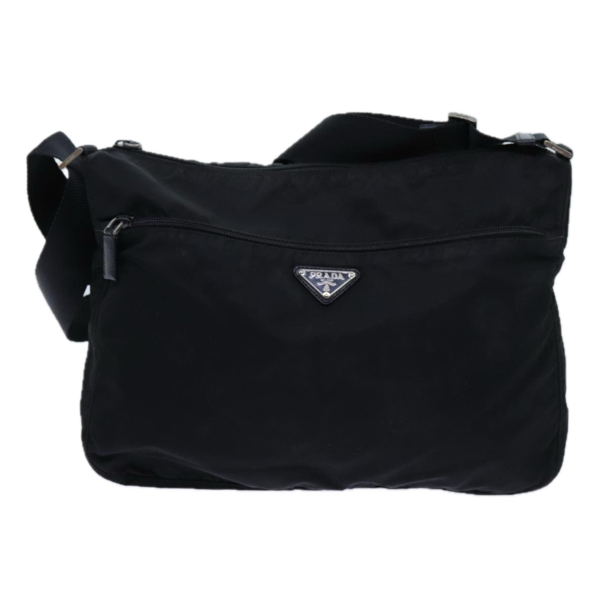 PRADA Shoulder Bag Nylon Black Auth ac2936 - 0