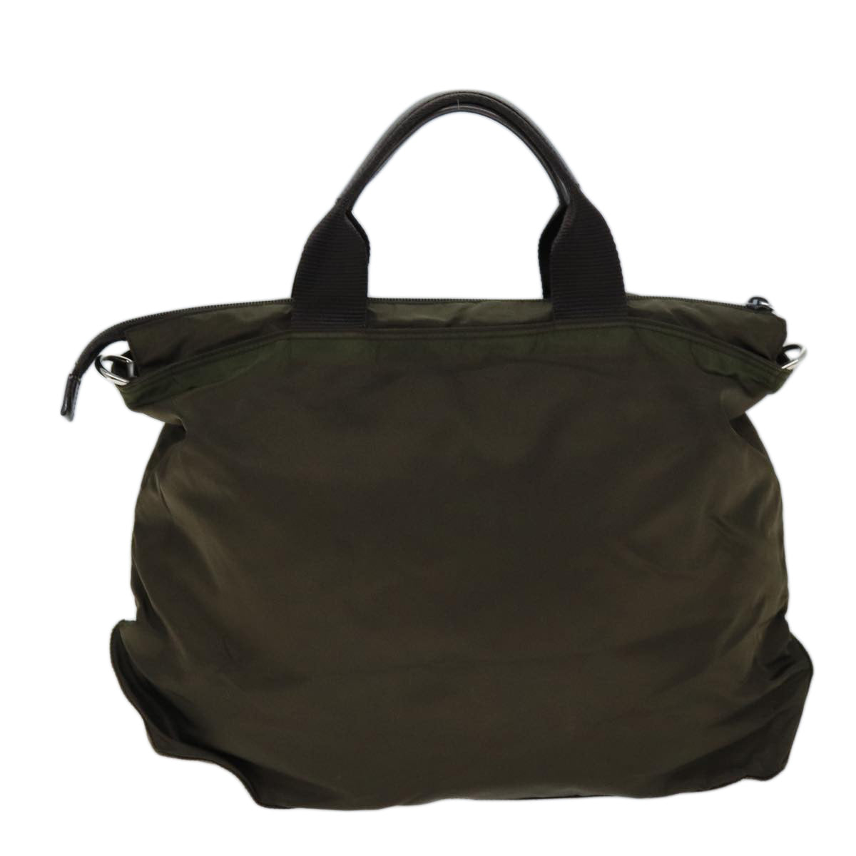 PRADA Hand Bag Nylon 2way Brown Auth ac2959 - 0