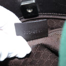 GUCCI Web Sherry Line Shoulder Bag Canvas Beige Green 001 4321 2684 Auth ac2967-12