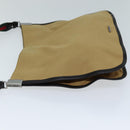 GUCCI Web Sherry Line Shoulder Bag Canvas Beige Green 001 4321 2684 Auth ac2967-4
