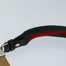 GUCCI Web Sherry Line Shoulder Bag Canvas Beige Green 001 4321 2684 Auth ac2967-8