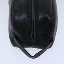 Gianni Versace Clutch Bag Leather Black Auth ac2969-3