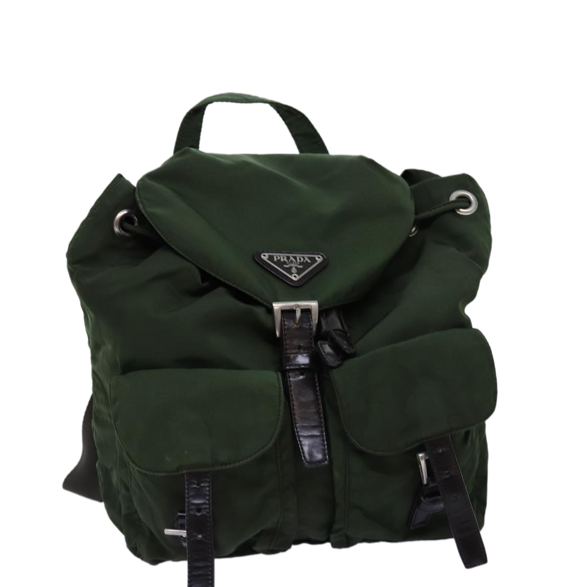 PRADA Backpack Nylon Khaki Auth ac2970 - 0