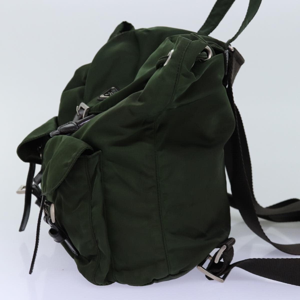 PRADA Backpack Nylon Khaki Auth ac2970