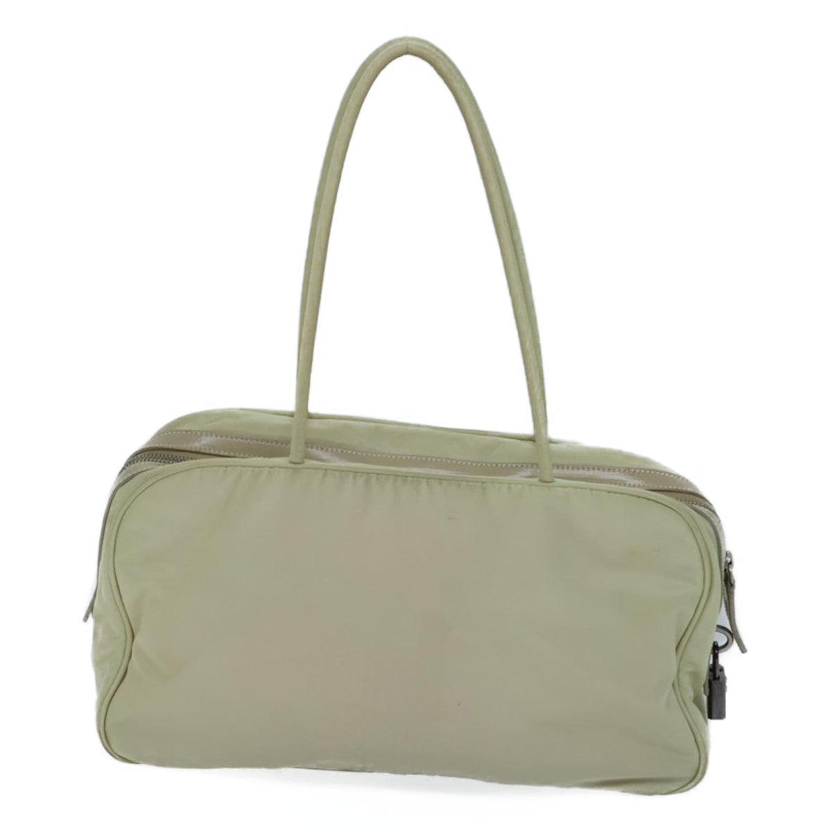 PRADA Shoulder Bag Nylon Beige Auth ac2972