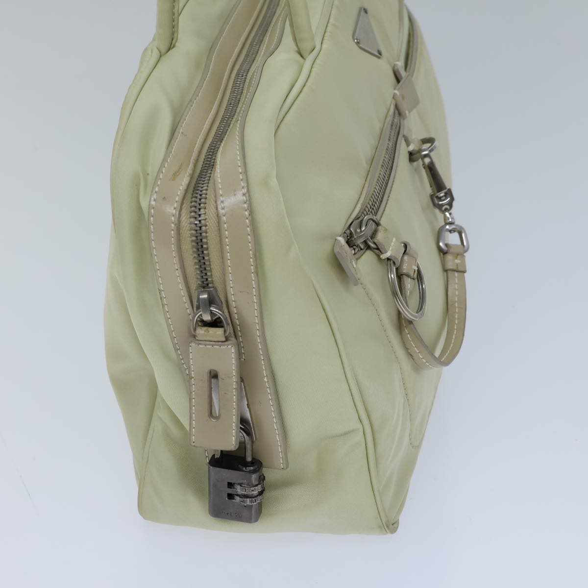 PRADA Shoulder Bag Nylon Beige Auth ac2972