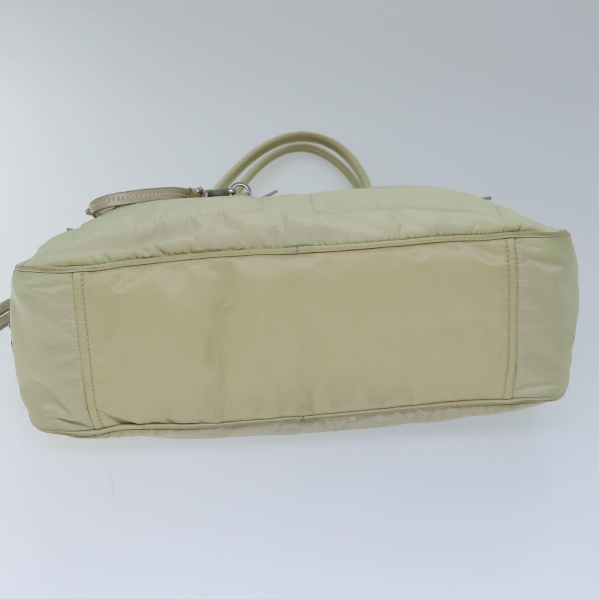 PRADA Shoulder Bag Nylon Beige Auth ac2972